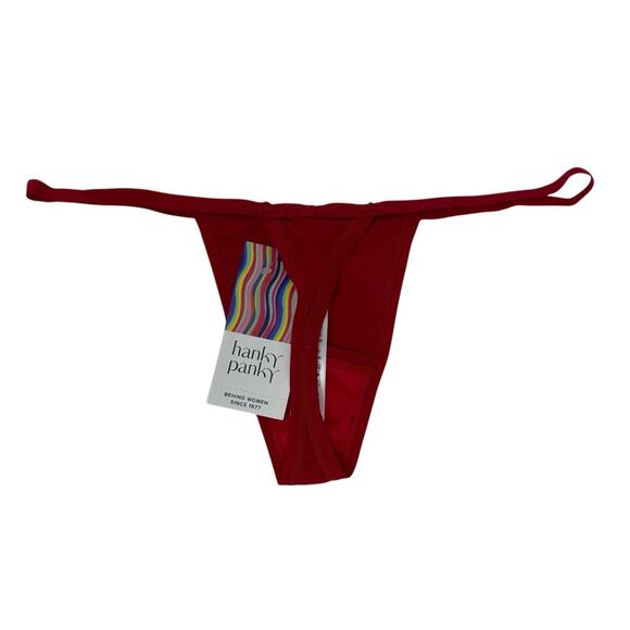 Hanky Panky G String Panties Womens OS Red 2 Pack Breathe Soft Thongs MRSP $40 - Picture 5 of 7
